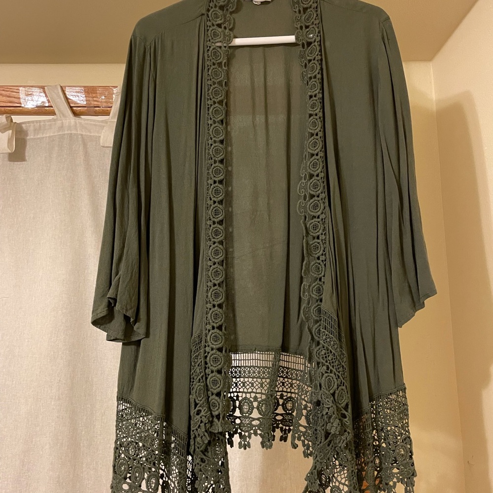 Maurice’s Green Crocheted Cardigan